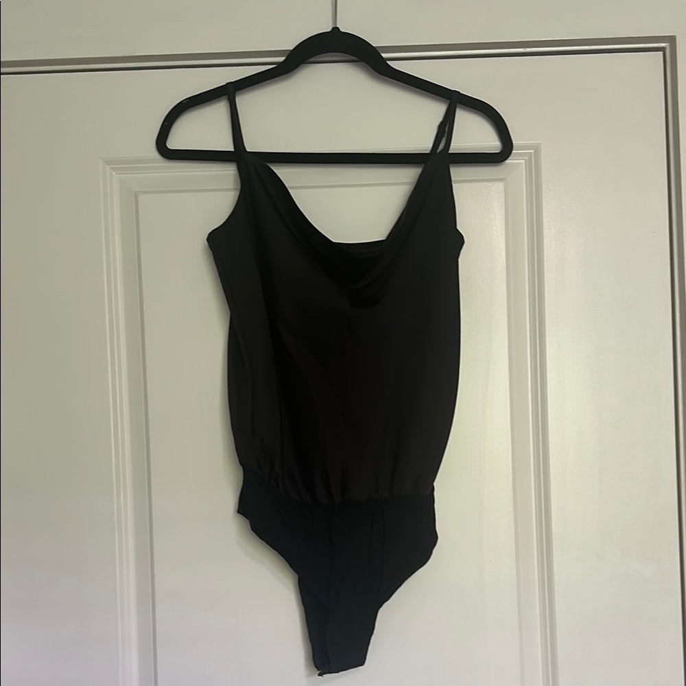 She + Sky scoop Black Bodysuit